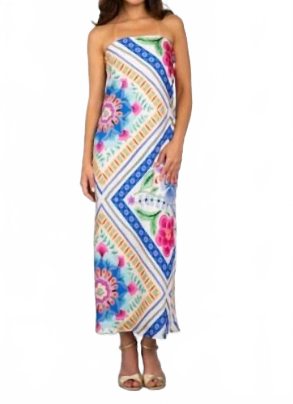 NEW LAVENDER BROWN talia maxi dress in blue